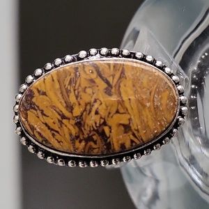 925 Sterling Silver Mariam Jasper Natural Gemstone Ring